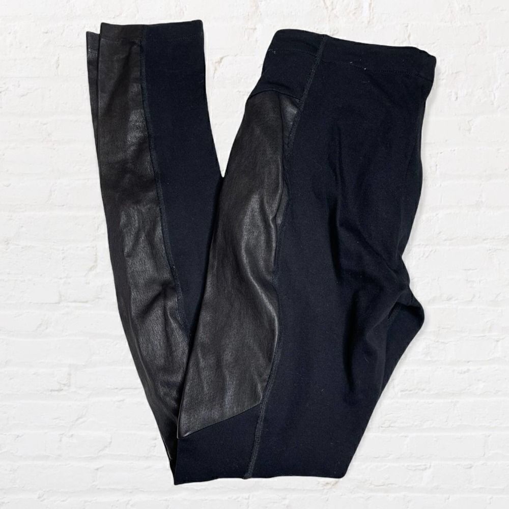 Rag & Bone Black Faux Leather Lined Leggings